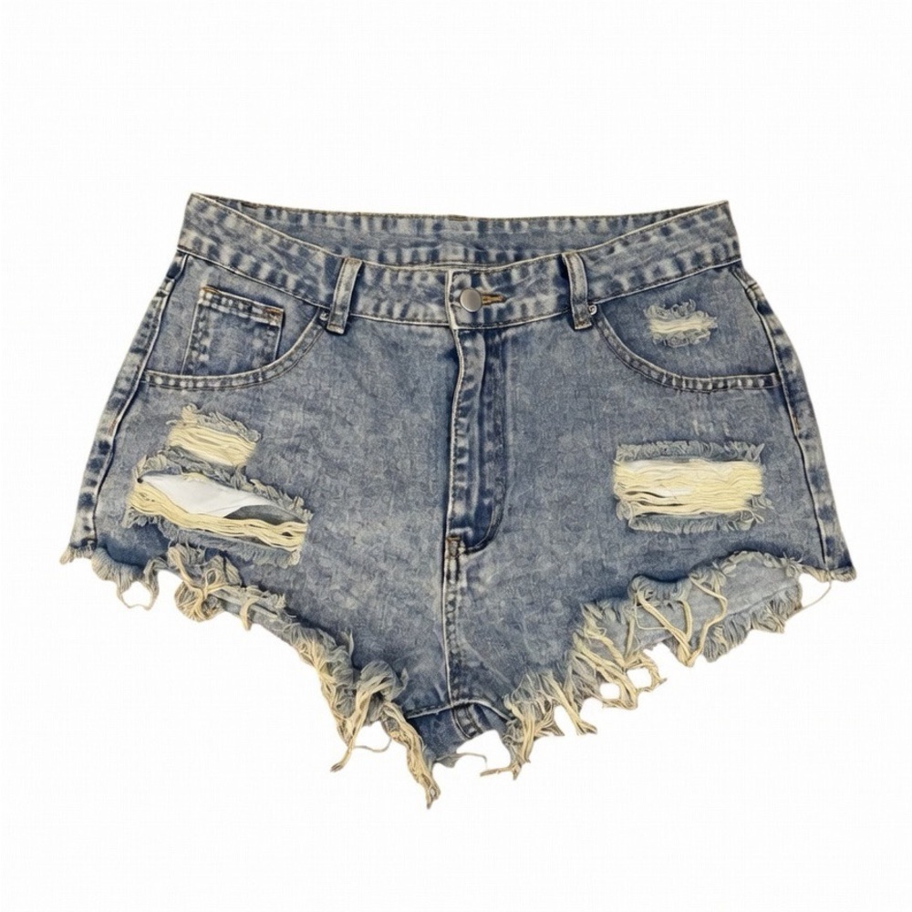 Distressed Denim Women Shorts